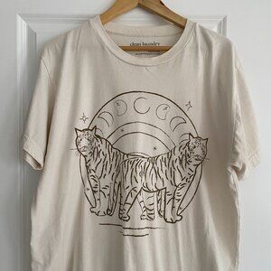 Clean Laundry by Jackson Rowe Tiger Tee – Moon Phase Graphic T-Shirt, Size M